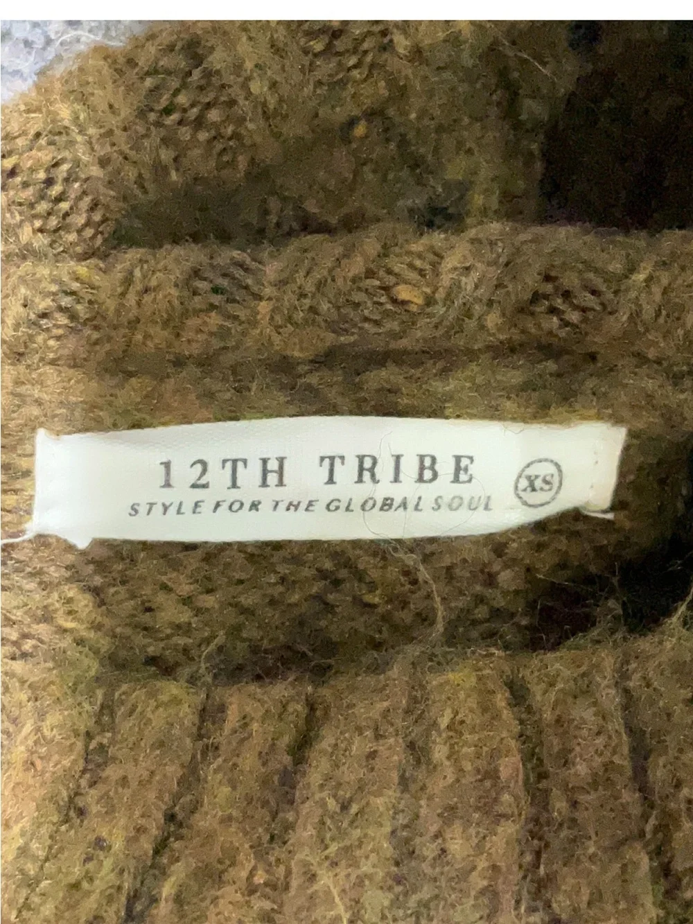 12th Tribe Cedar Oversized Sweater Turtleneck - Size XS
